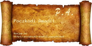 Poczkodi Amadil névjegykártya